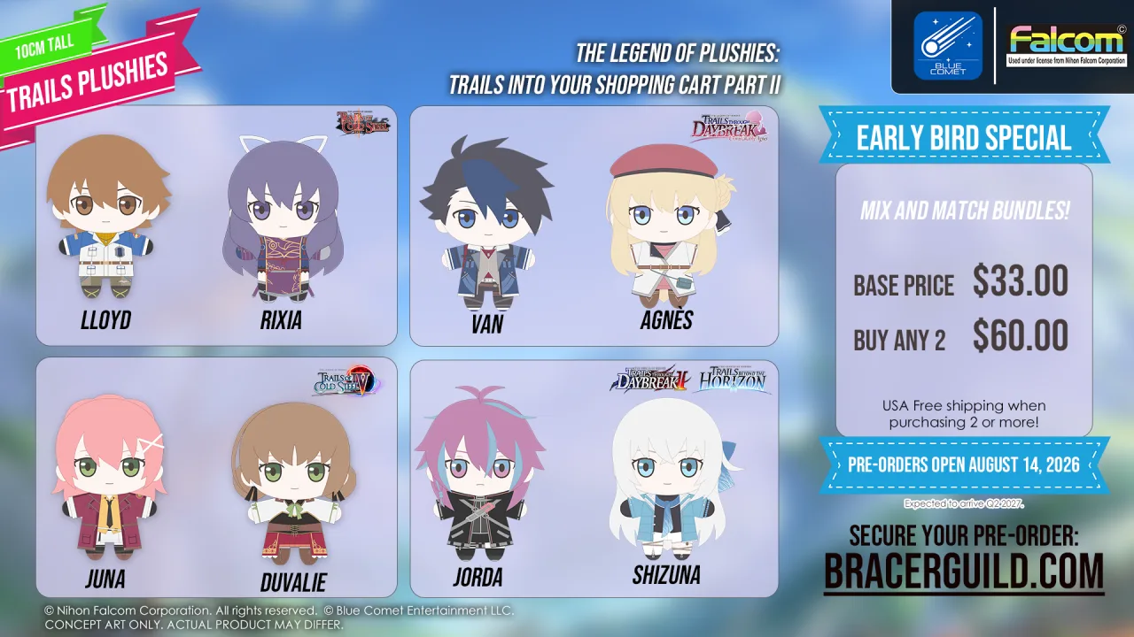 Jovem em roupa esportiva faz alongamento com halteres, ao fundo uma caixa aberta de plushies coloridos da série Trails