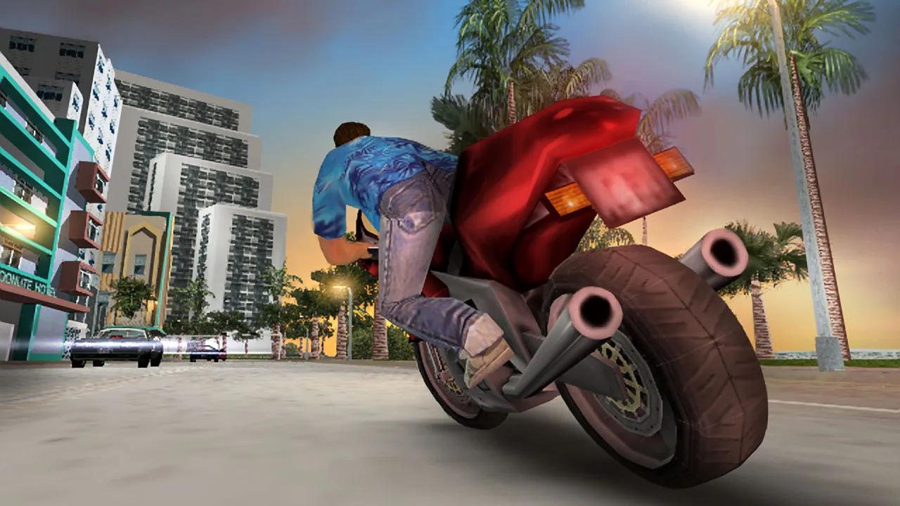 Jovem em roupa esportiva joga GTA 6 no console enquanto faz agachamento, com garrafa d'água e halteres ao lado