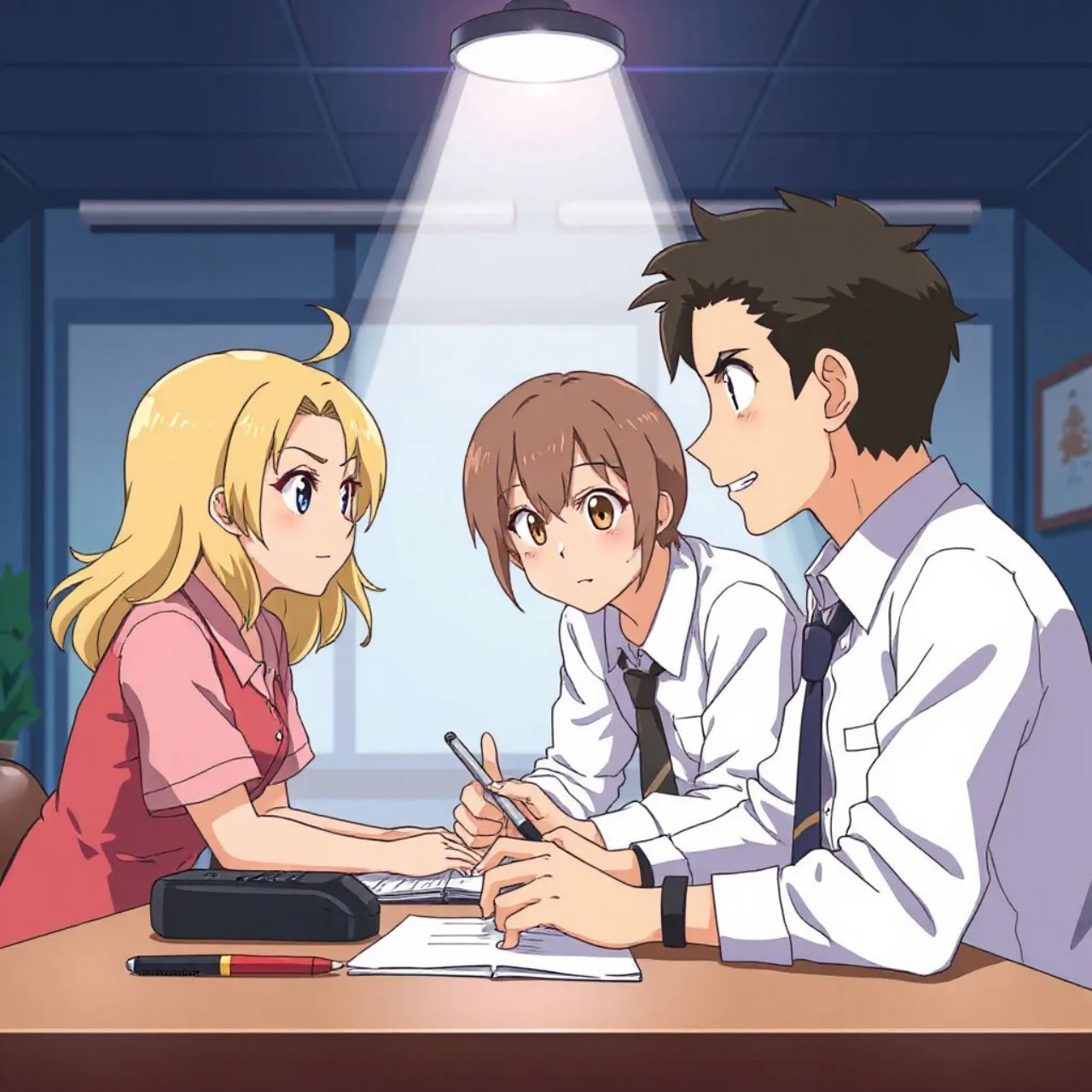 Tela do Anime Corner exibindo logo, pergunta de enquete com opções e gráfico de barras mostrando a contagem de votos