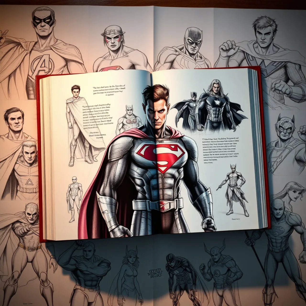 Capa do livro exibindo a Justice League em poses heroicas, com cores vibrantes e detalhes de arte de Michael Turner
