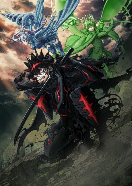Jovem em camiseta de Black Clover levanta halteres ao lado de pipoca e poster da capa do filme na parede