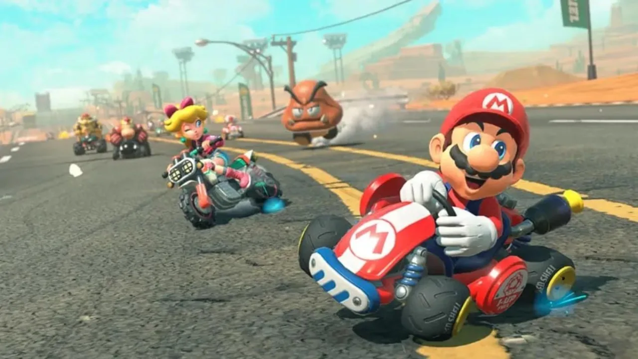 Cena do jogo Mario Kart Tour