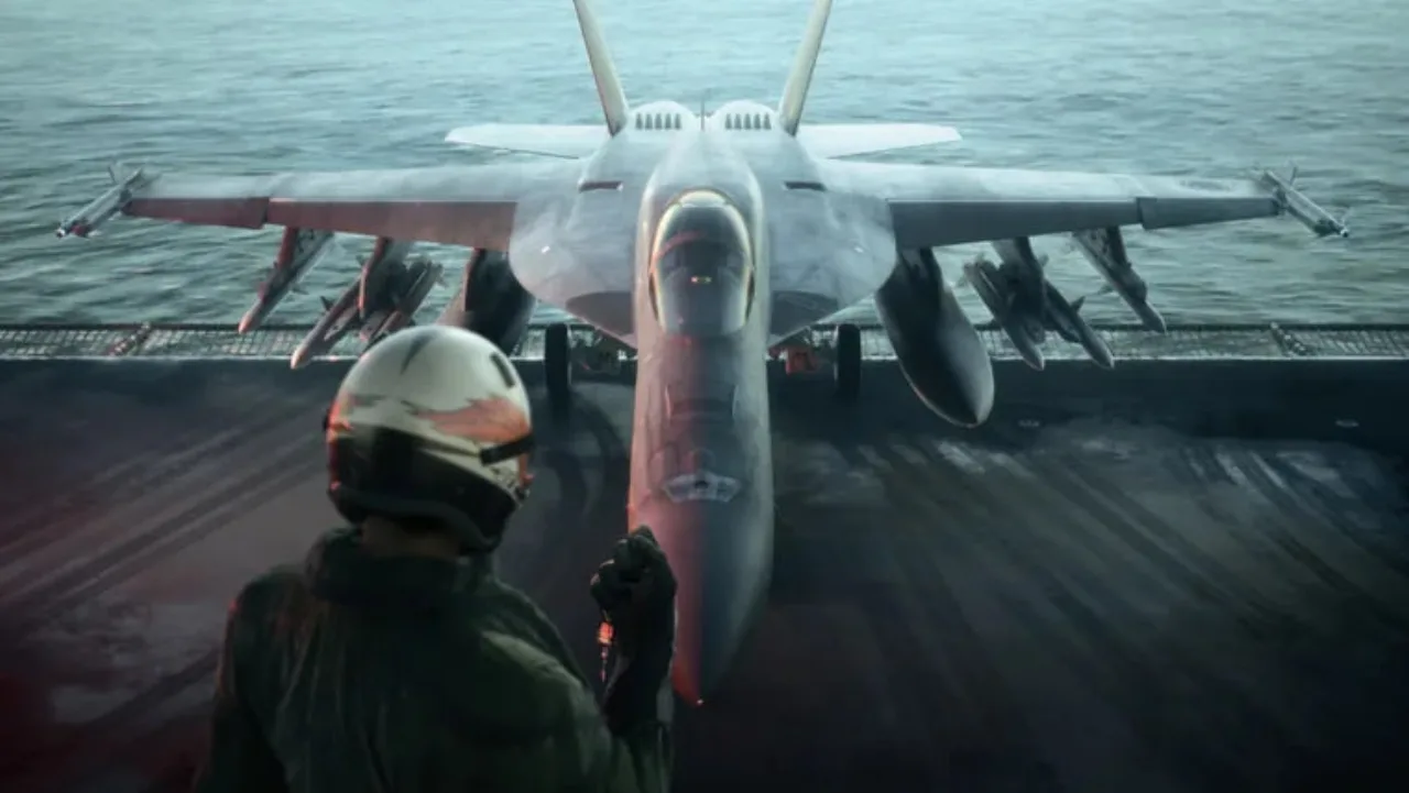 Cena do jogo Ace Combat 8