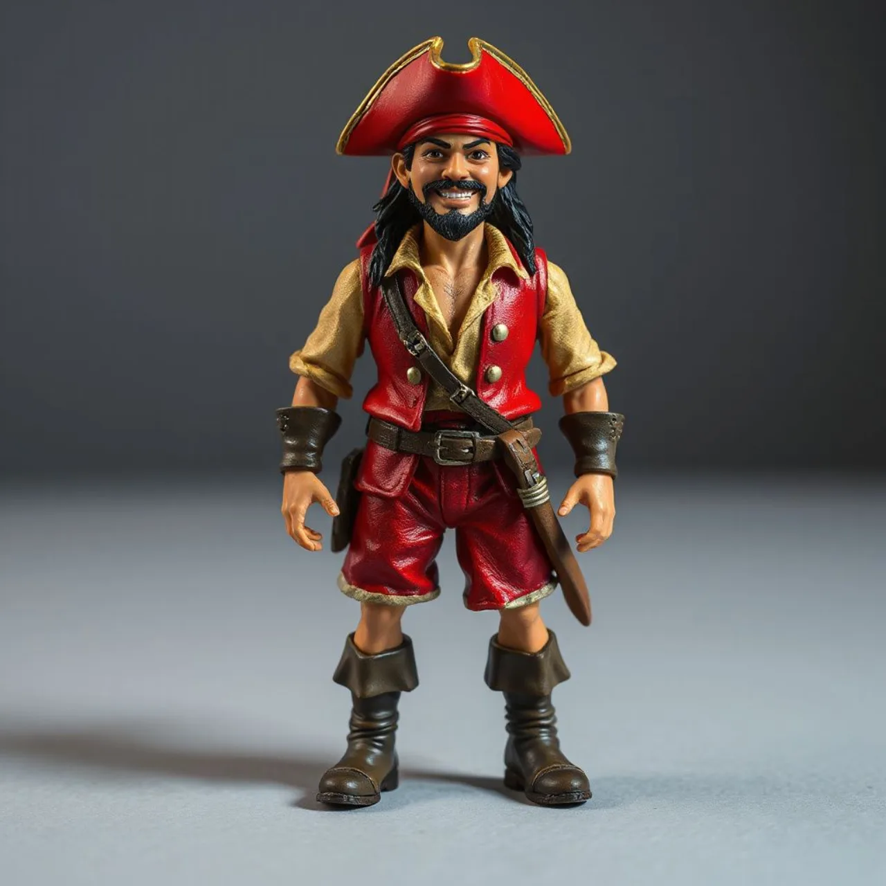 Figura de Luffy da linha Maximatic Plus, de 20 cm, com chapéu de palha, camisa vermelha e detalhes em pose dinâmica