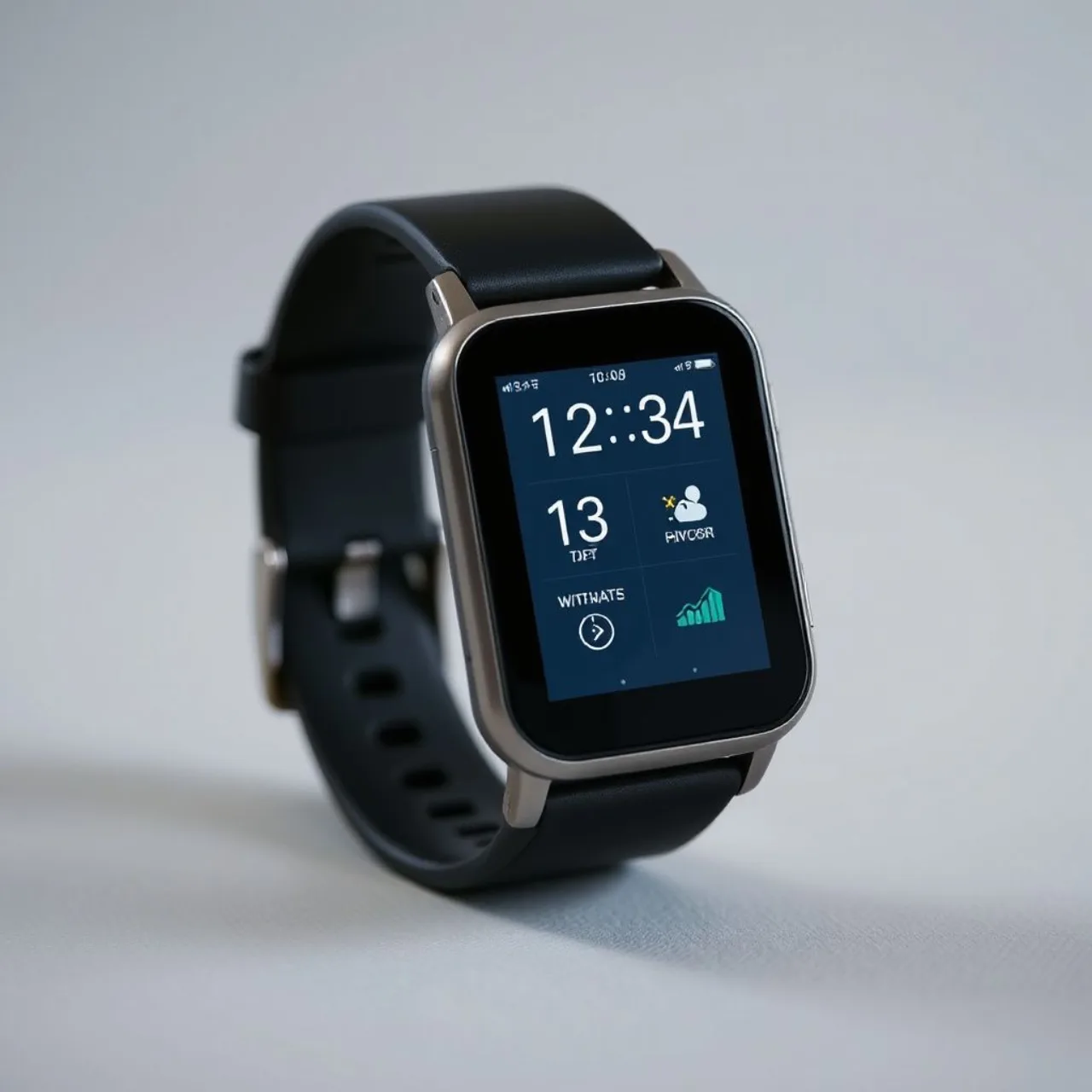 Fitbit Edge vazado, mostranto caixa prateada com tela circular minimalista entre o estilo do Pixel Watch e o Fitbit Air