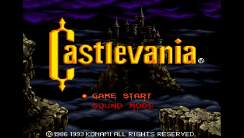 Cena do jogo Castlevania