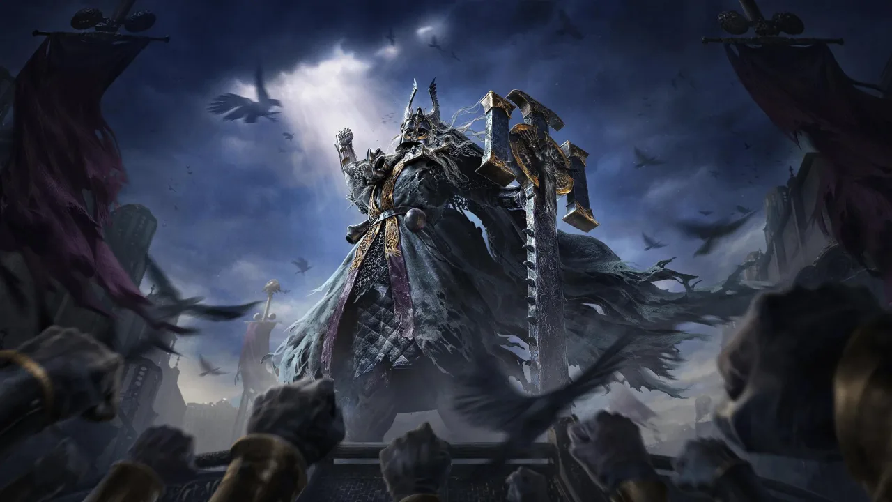 Jogador sentado, postura ereta, segurando controle, garrafa de água e halteres ao lado, tela de Path of Exile ao fundo