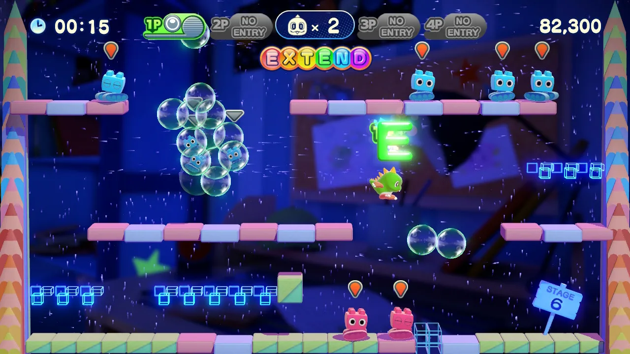 Cena do jogo Bubble Bobble 4 Friends
