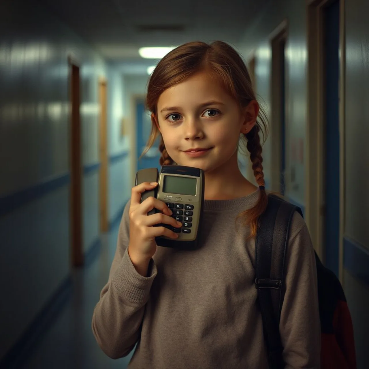 Protagonista feminina segura celular retro com tela pixelada, ao fundo o logo de Dengeki Daisy e banner da NYCC 2026