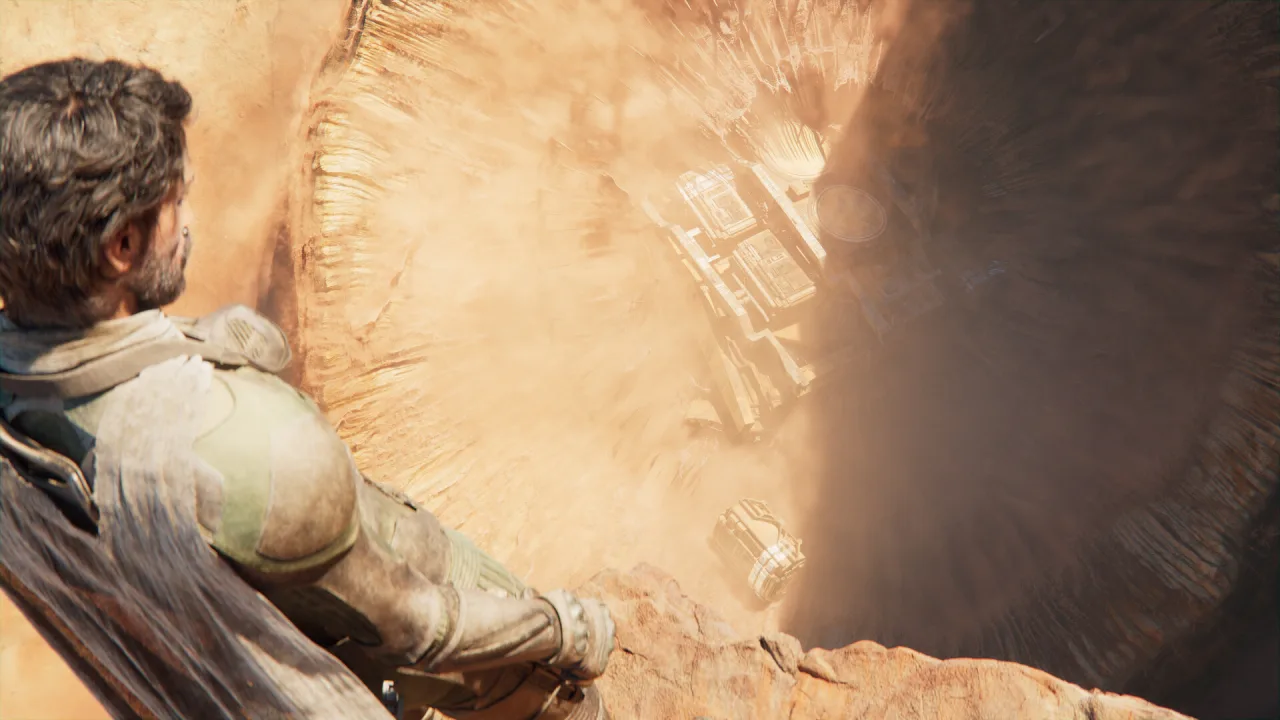 Cena do jogo Dune: Awakening