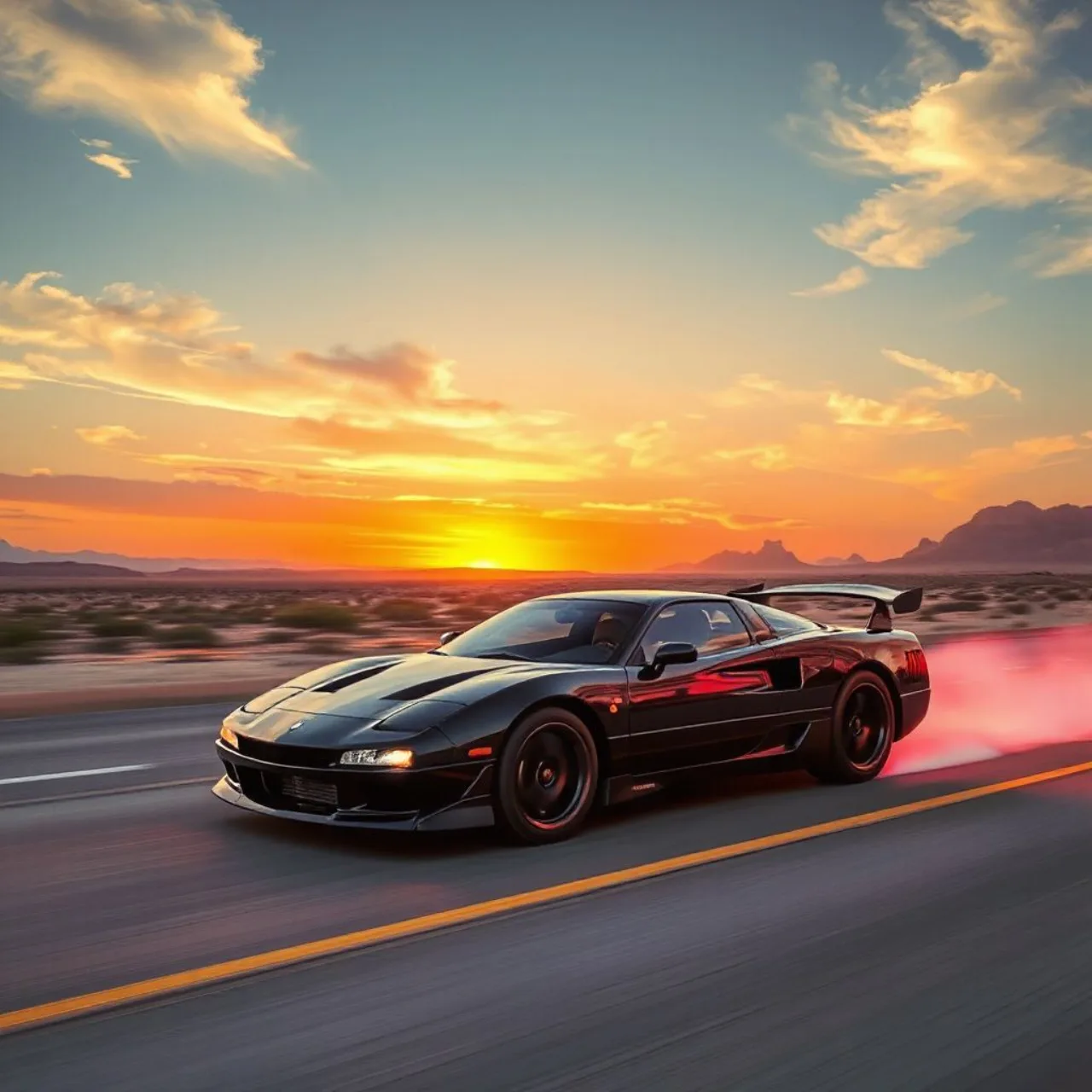 KITT, o carro preto de Knight Rider, aparece em alta velocidade numa pista urbana ao lado do logo de Stuntman: Hollywood