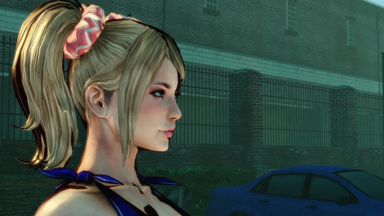 Jogger segurando controle de videogame ao lado de caixa de Lollipop Chainsaw, usando camiseta TGS 2026