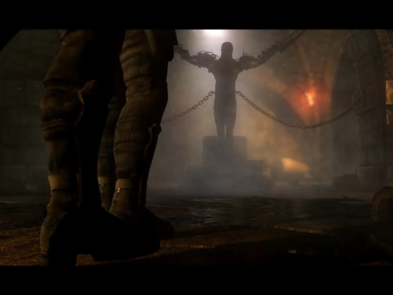 Mulher em leggings faz agachamento com caixa de som exibindo o trailer de Hellraiser: Revival