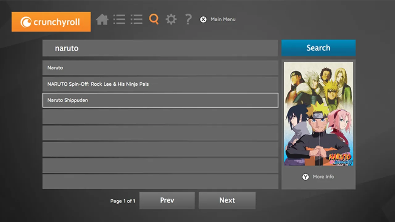 Cena do jogo Crunchyroll