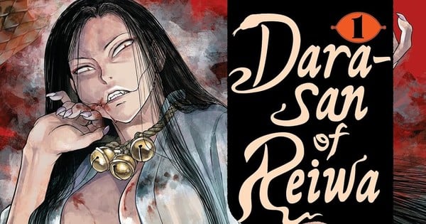 Jovem em roupa de academia segurando o mangá Dara‑san of Reiwa enquanto faz agachamento com halteres