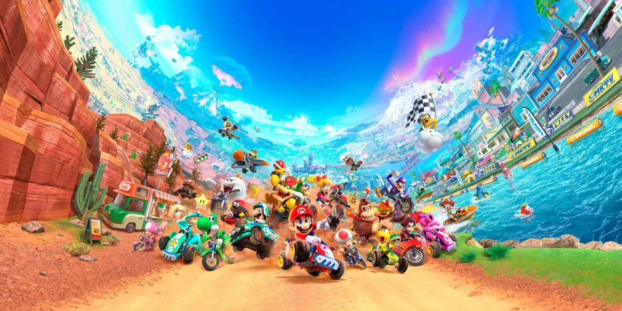Cena do jogo Mario Kart Tour
