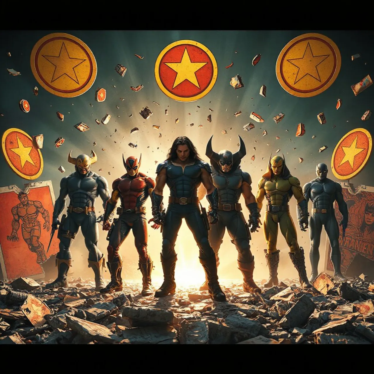 Capa de Giant‑Size X‑Men #1 ao lado das artes de Age of Apocalypse, Mutant Massacre, X‑Men #200 e E for Extinction