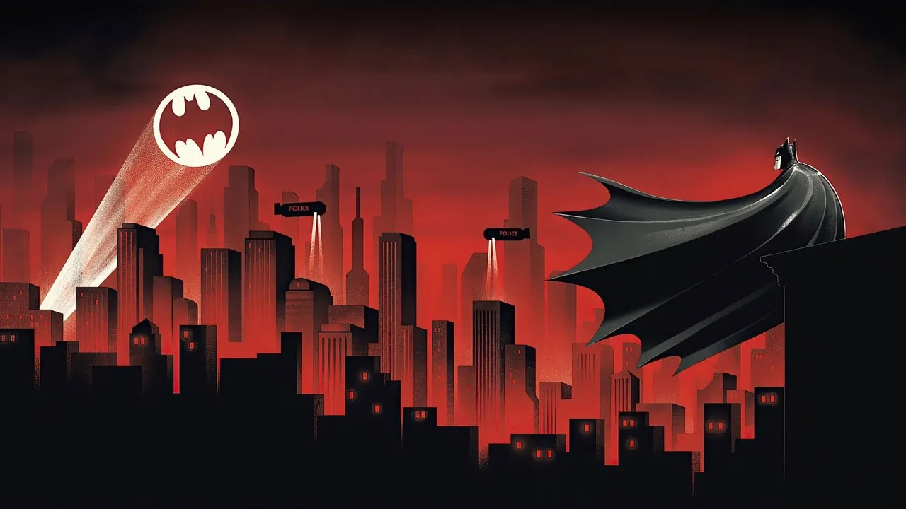 Bruce Wayne fazendo supino com barra, usando capa de Batman, na academia de Gotham
