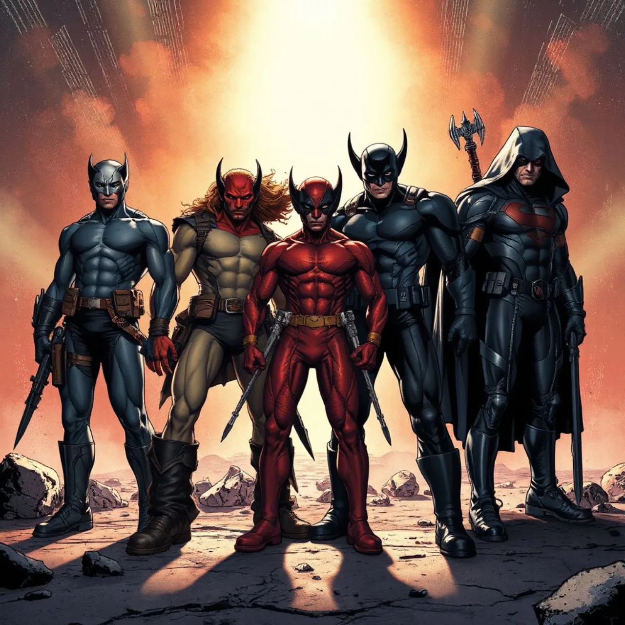 Capa de quadrinhos dos X‑Men mostrando Wolverine, Cyclops e Storm em ação, com o logotipo da série ao fundo