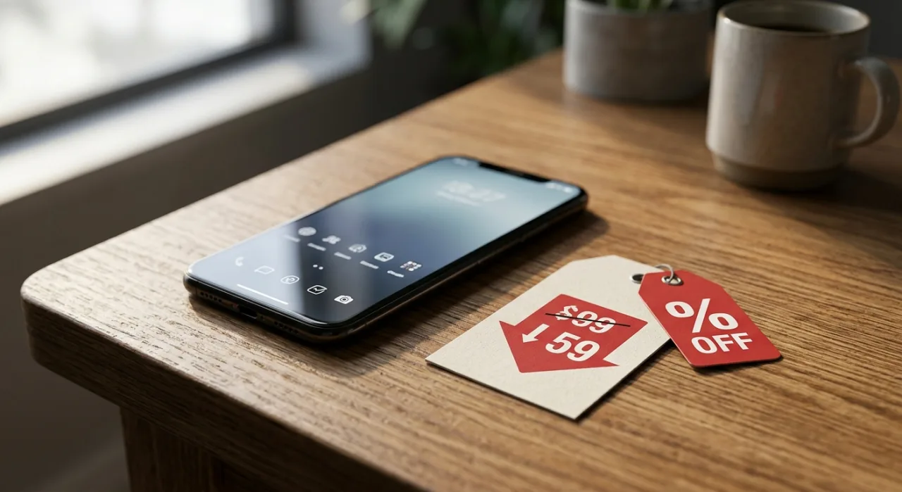 Corredor usando Pixel 11 para monitorar frequência cardíaca, com garrafa d'água e tênis ao lado