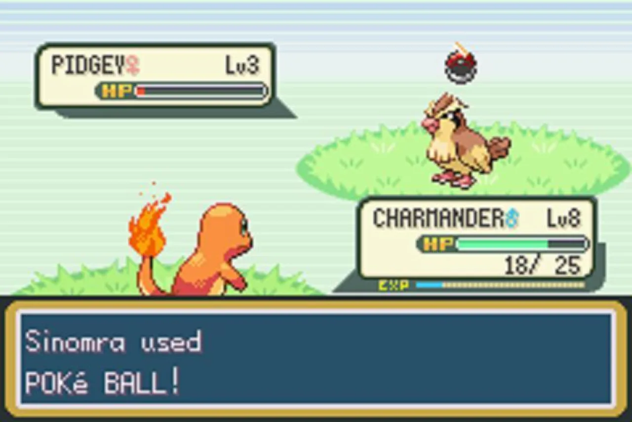 Cena do jogo Pokémon FireRed