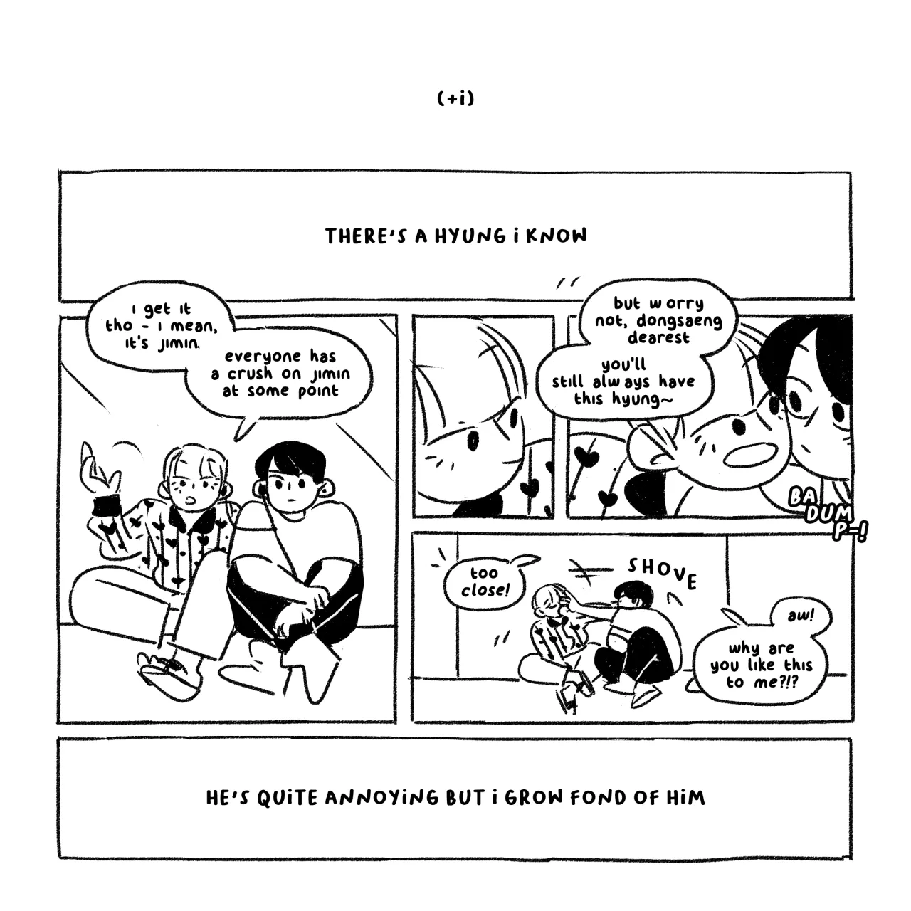 Jovem fazendo agachamento com celular exibindo jogo de webtoon, fone, garrafa de água e barra de proteína ao lado
