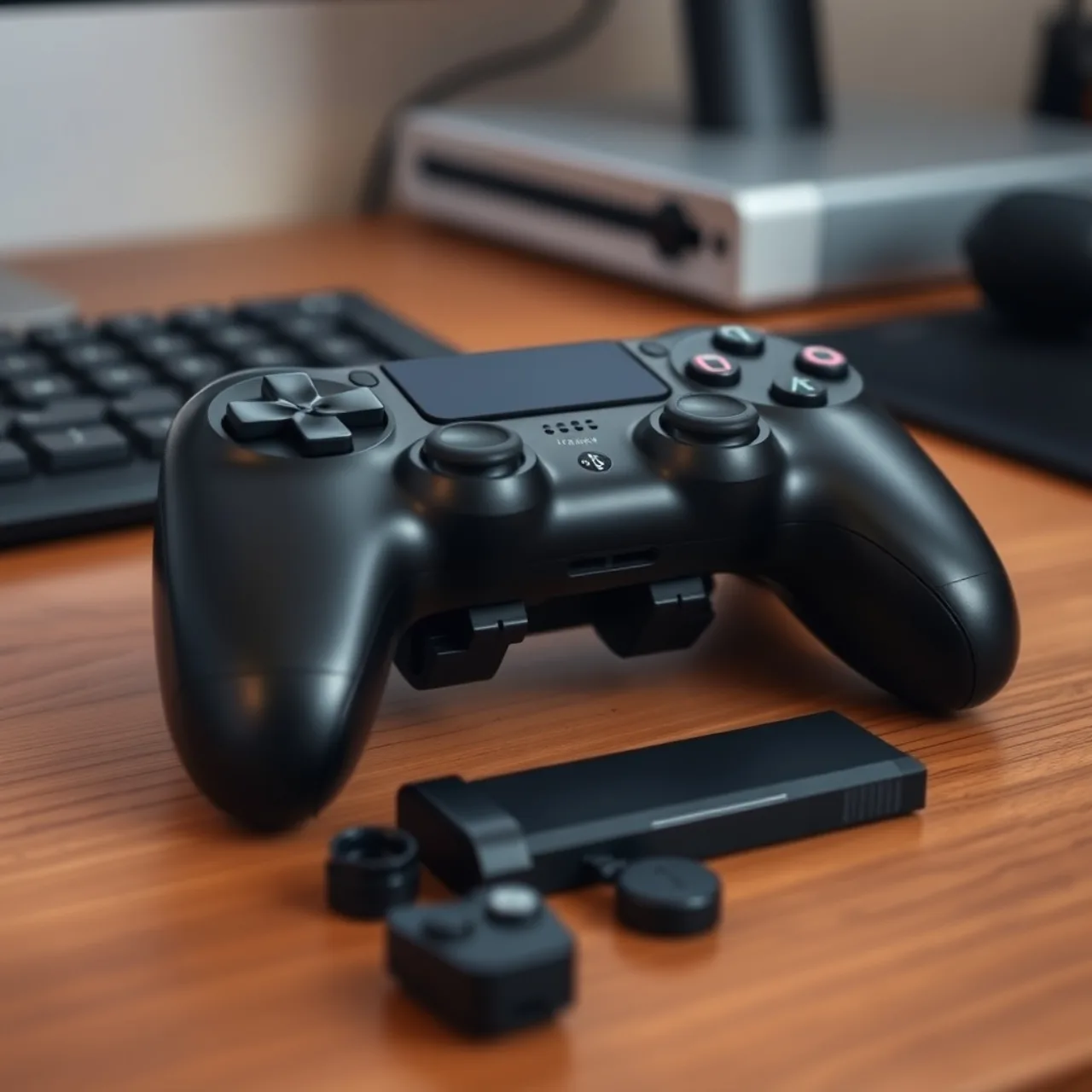 Controle Xbox Elite Series 3 em destaque, com botões personalizados e alavancas, sobre fundo preto elegante