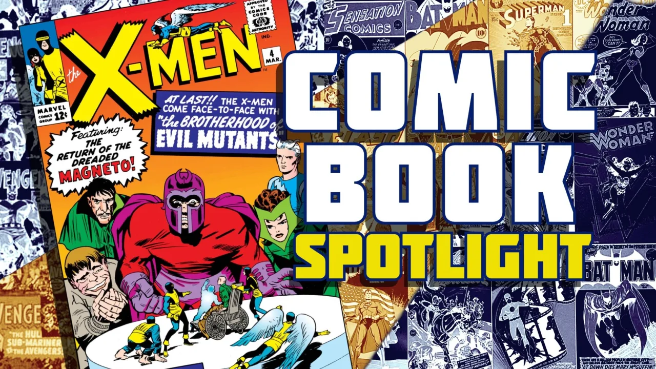 Capa de X‑Men #4 (1964) mostrando a Irmandade dos Mutantes Malignos ao lado da Feiticeira Escarlate