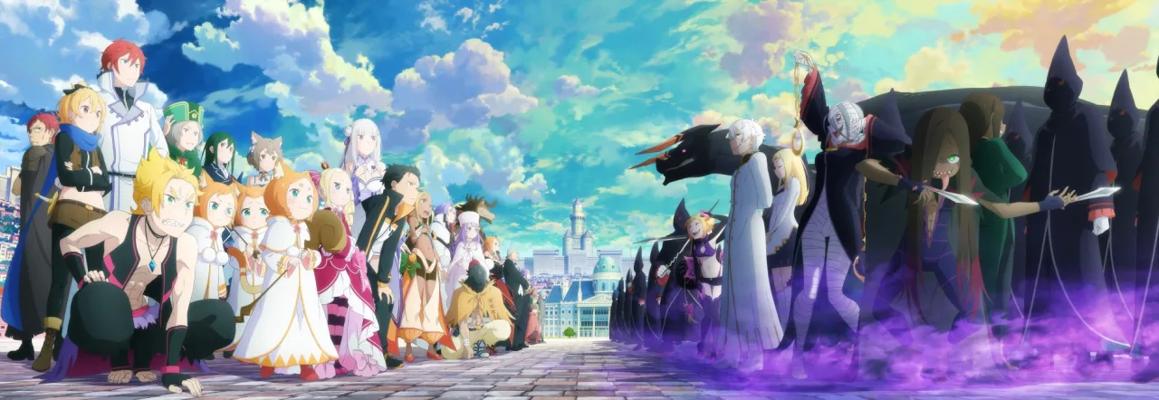 Jovem fazendo agachamento com halteres ao lado de um laptop exibindo capa de anime da primavera 2026
