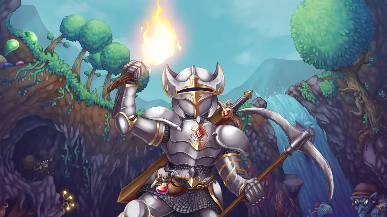 Cena do jogo Terraria