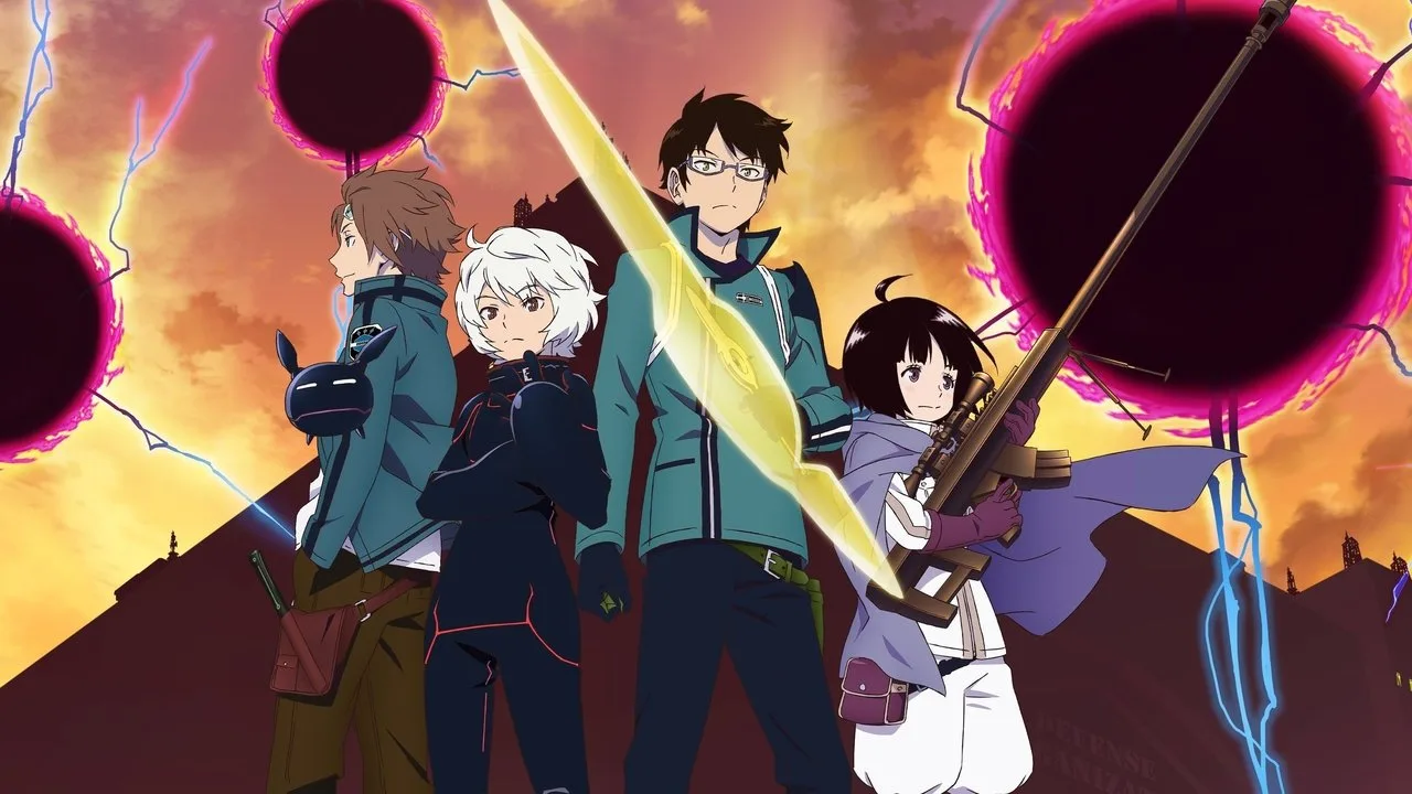 Um jovem sentado em um tapete de yoga, lendo World Trigger enquanto faz alongamento de pernas