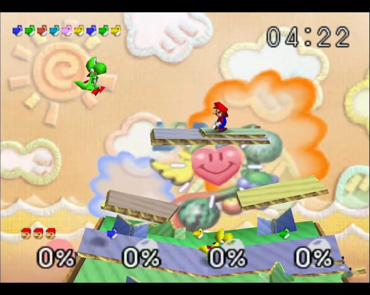Cena do jogo Super Smash Bros.