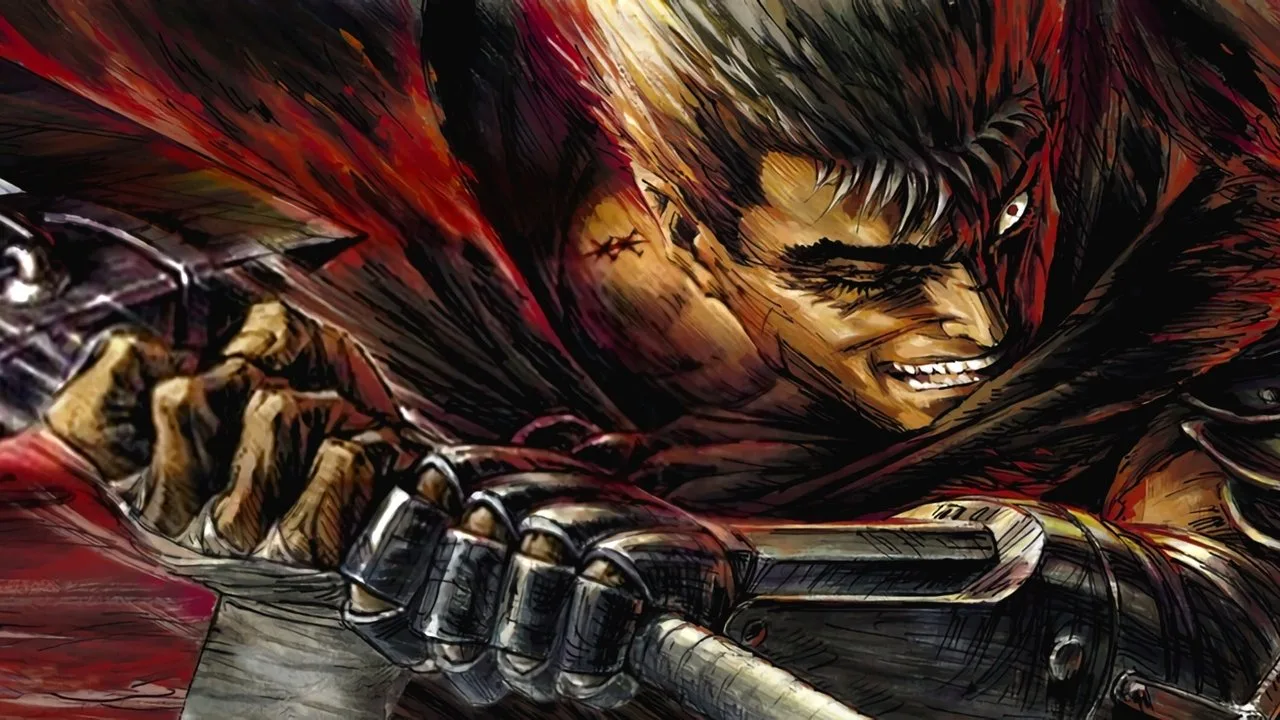 Atleta em bicicleta ergométrica, suando, ao som de alto-falantes que exibem a capa do álbum Berserk