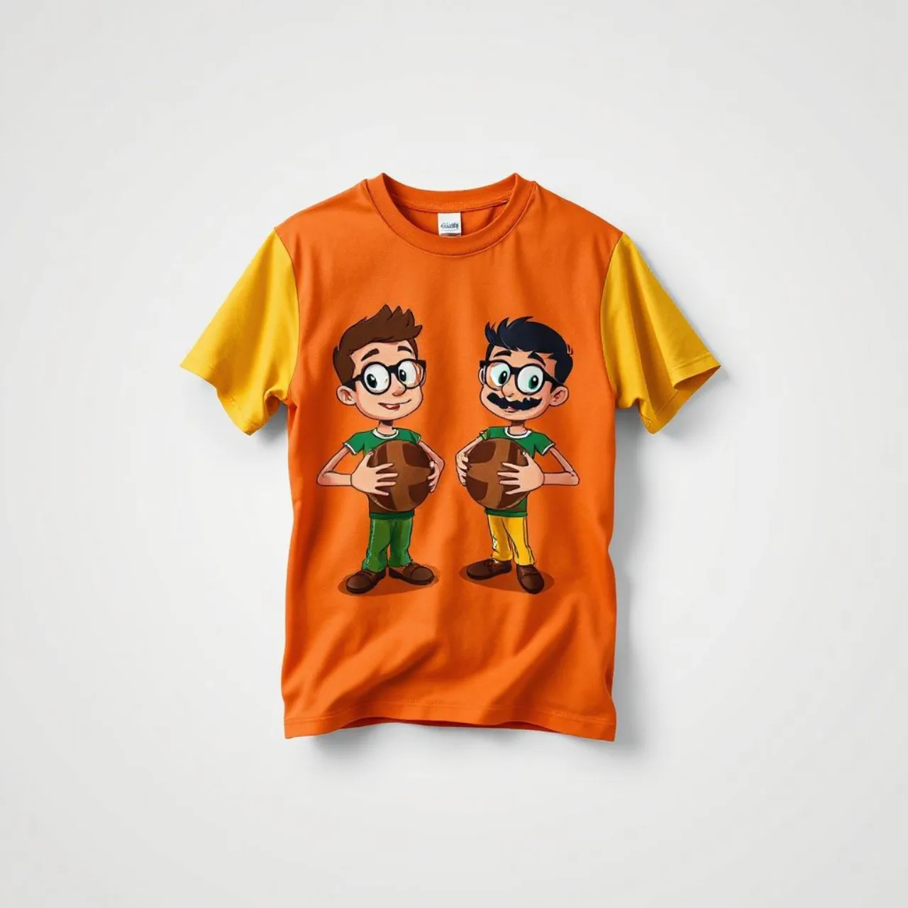Personagens de Samba de Amigo segurando maracas aparecem ao lado de camiseta, standee acrílico e chaveiro da The Yetee