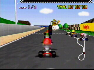 Cena do jogo Mario Kart World