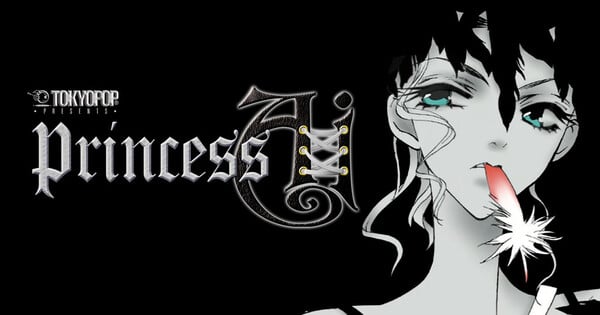 Coleção de 20 anos de Princess Ai empilhada, com capas coloridas, marcadores de página e um adesivo de “Kickstarter” ao lado