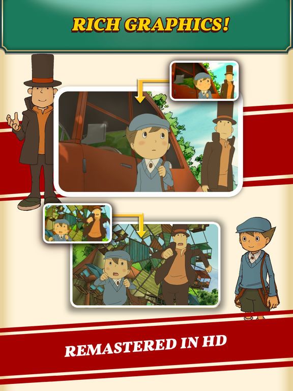 Cena do jogo Professor Layton and the Curious Village
