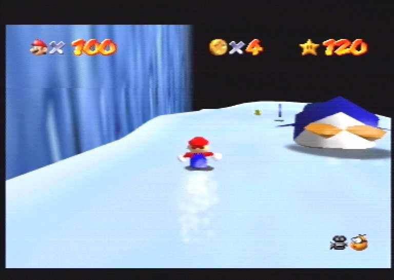 Cena do jogo Super Mario 64