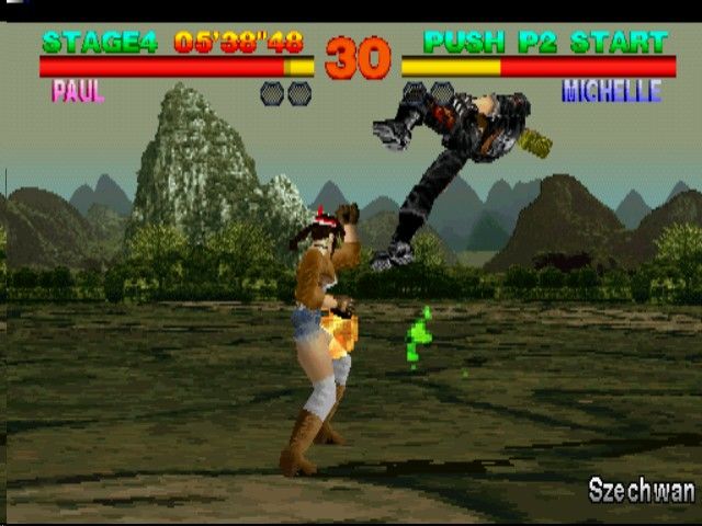 Pessoa fazendo agachamento com kettlebell ao lado de um console Switch 2 aberto