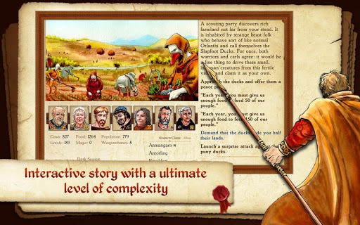 Cena do jogo King of Dragon Pass