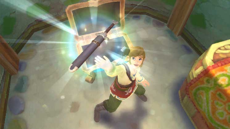 Jovem faz agachamento segurando controle do Switch, ao fundo pôster da Ocarina of Time e garrafa d'água