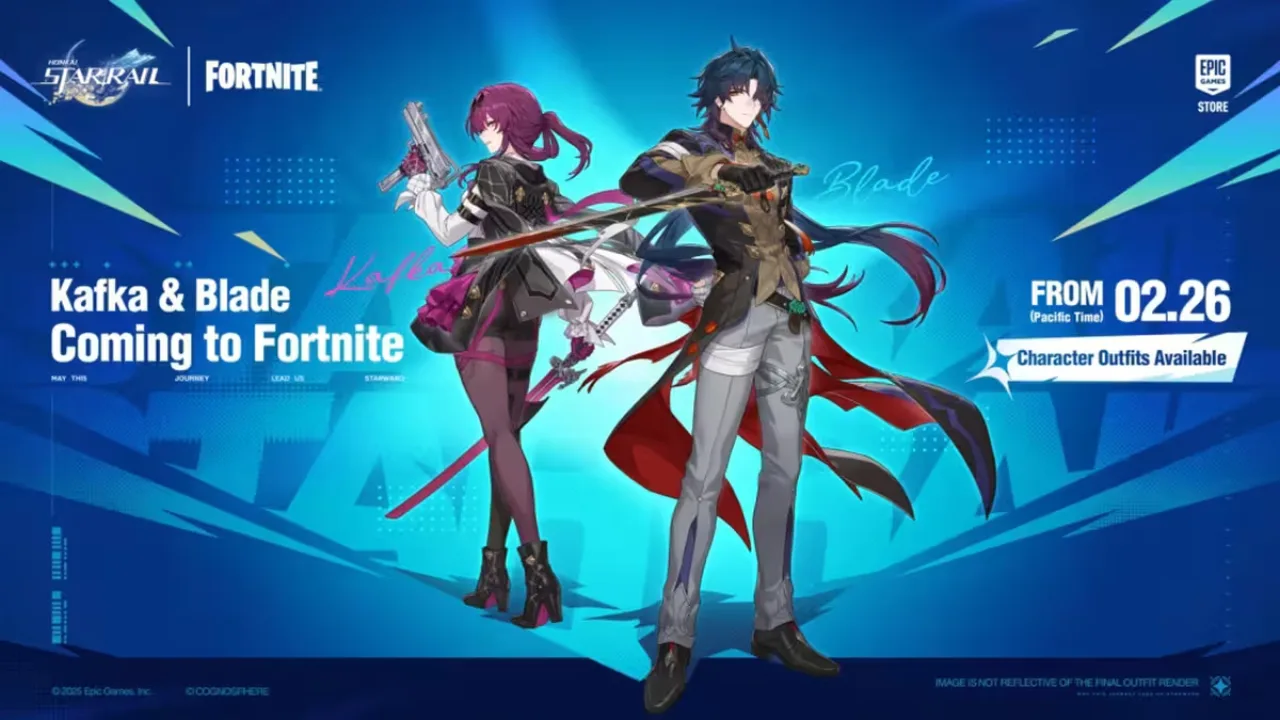 Honkai: Star Rail traz Kafka e Blade para Fortnite em novo evento de crossover