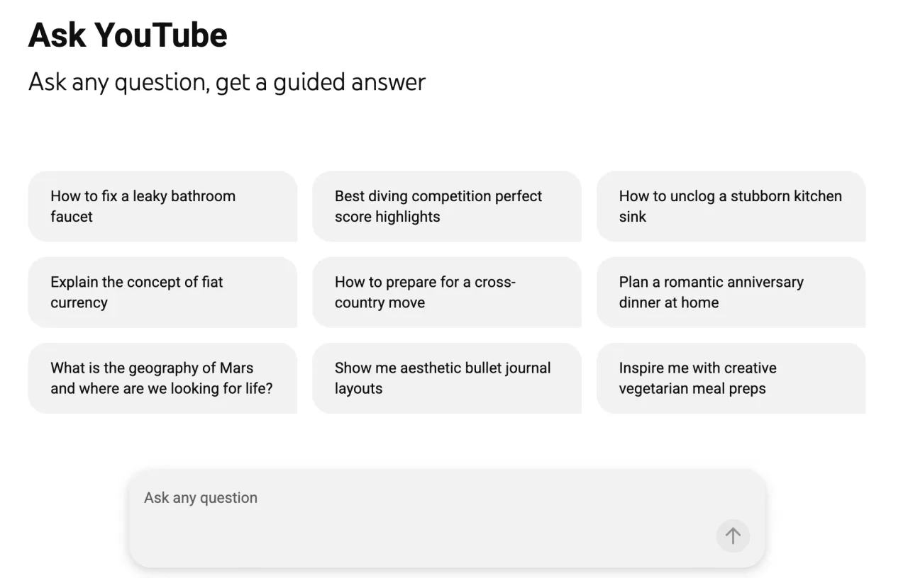 YouTube testa chatbot com IA para revolucionar a forma como você pesquisa vídeos