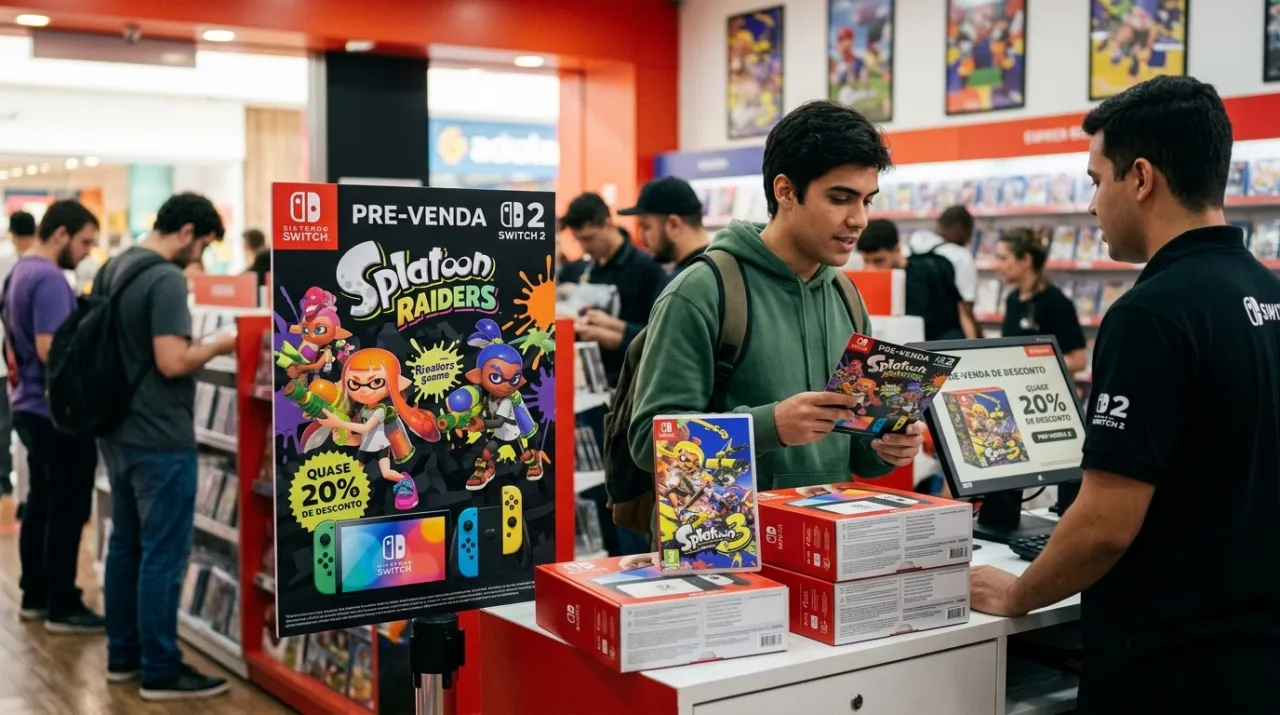 Pré-venda de Splatoon Raiders para Switch 2 já oferece desconto de quase 20%